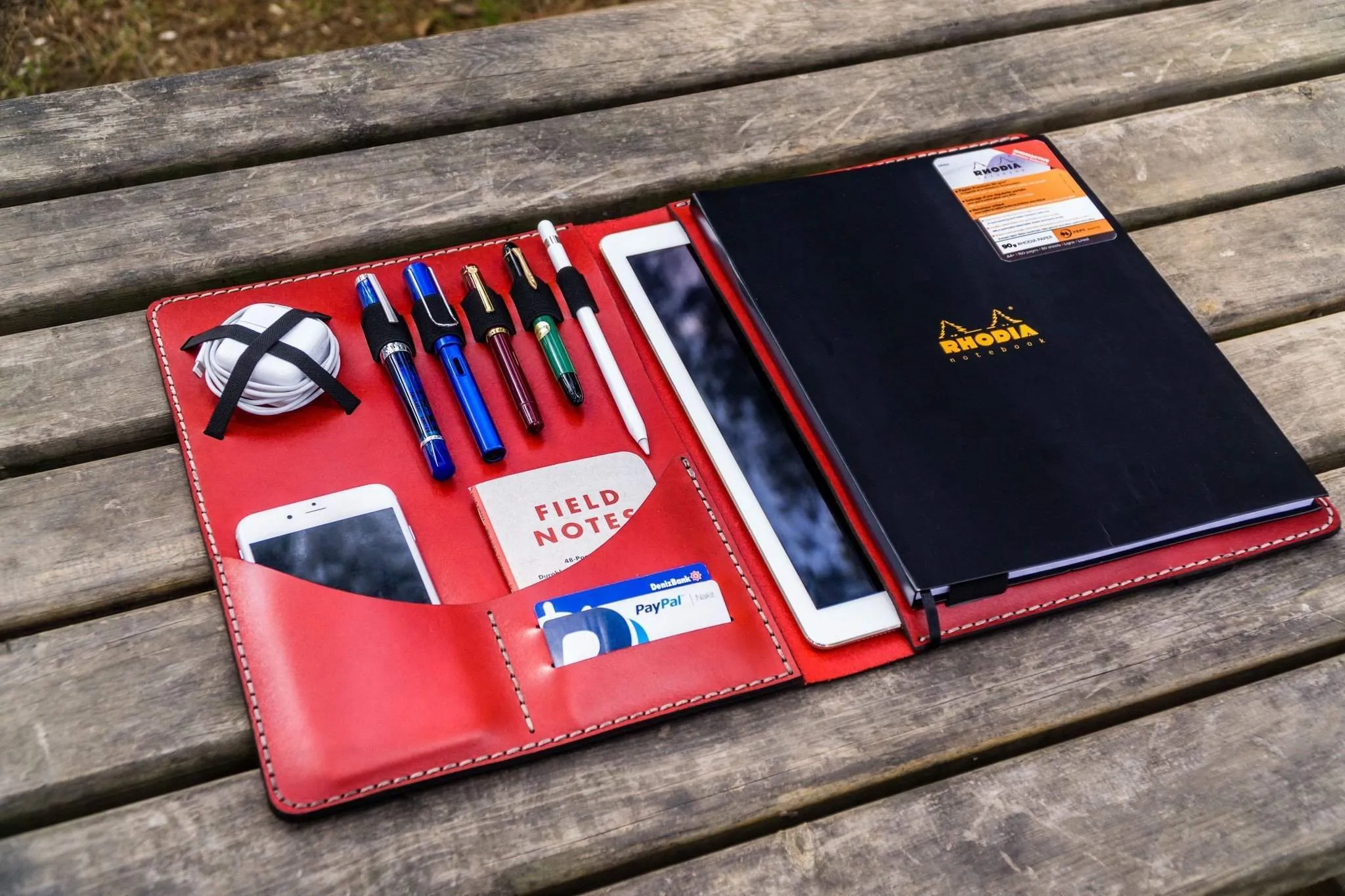 Leuchtturm1917 A4 - A4  Leather Cover Portfolio - Red