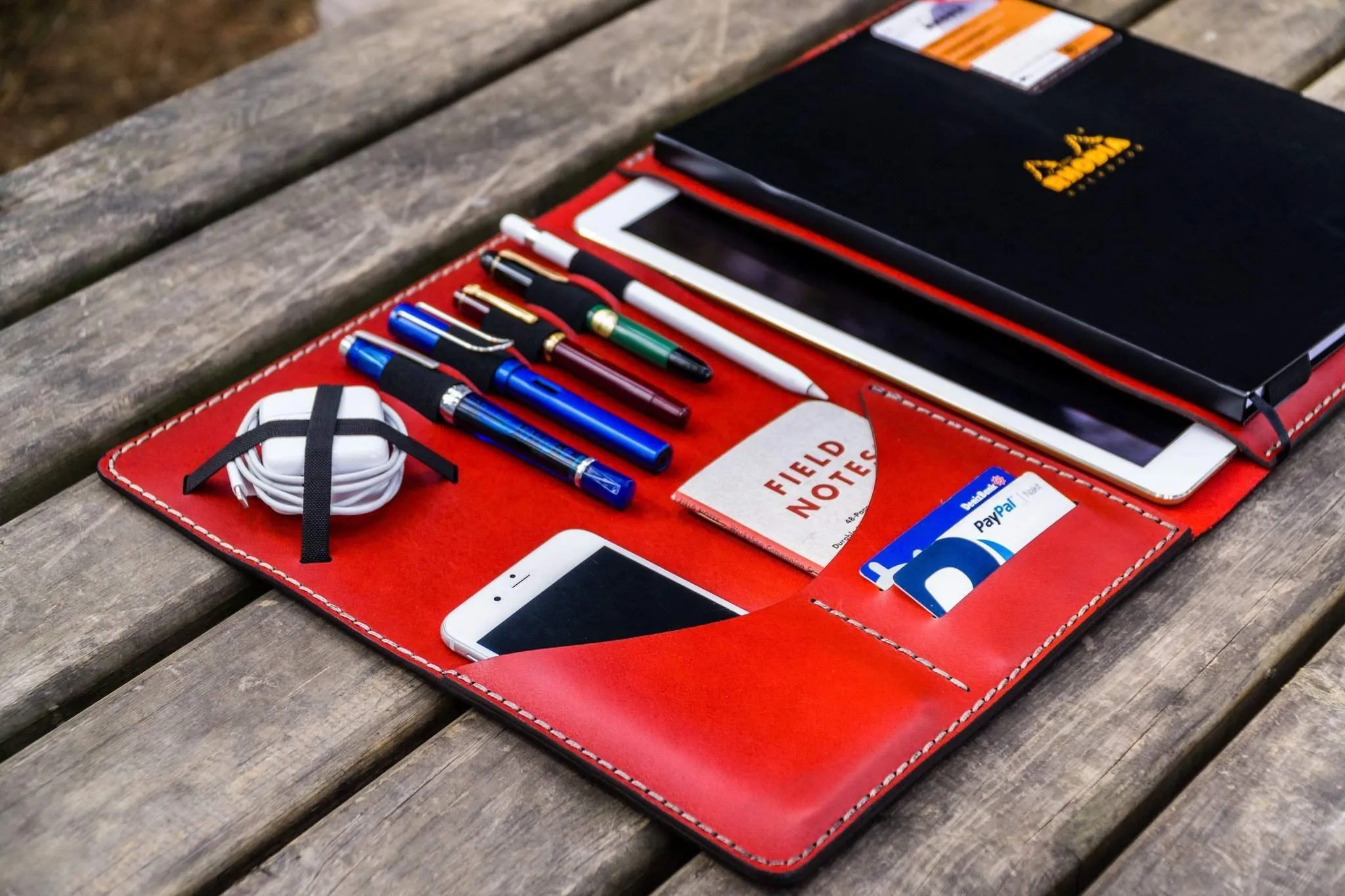 Leuchtturm1917 A4 - A4  Leather Cover Portfolio - Red
