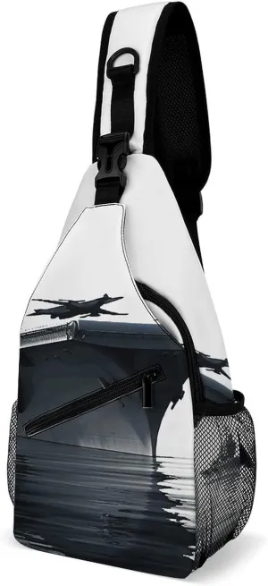 Lightweight Chest Bag Crossbody Bag Aircraft Carrier Sling Backpack for Women Men Sports Travel
