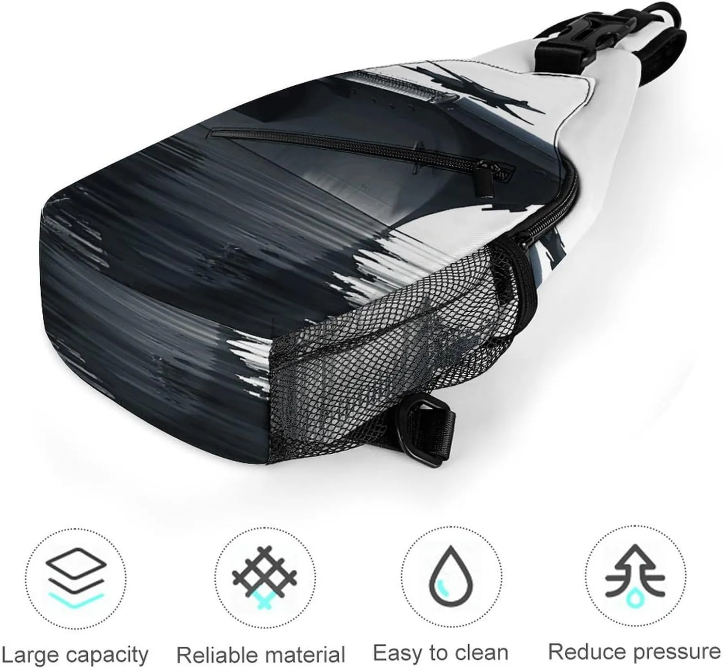 Lightweight Chest Bag Crossbody Bag Aircraft Carrier Sling Backpack for Women Men Sports Travel