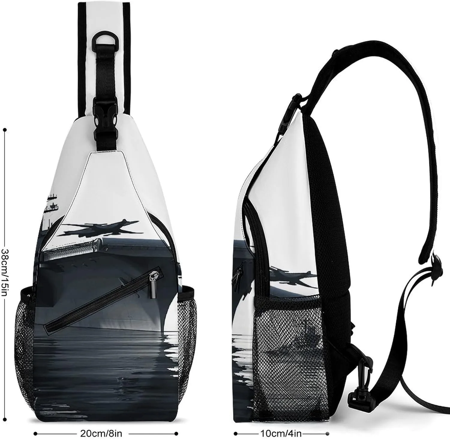 Lightweight Chest Bag Crossbody Bag Aircraft Carrier Sling Backpack for Women Men Sports Travel