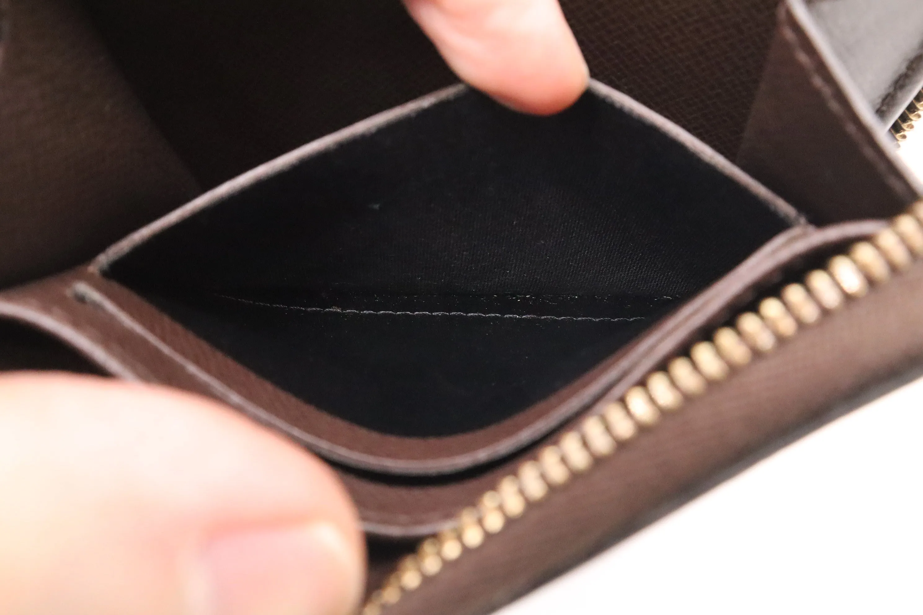 Louis Vuitton Compact Wallet in Damier Ebene Canvas