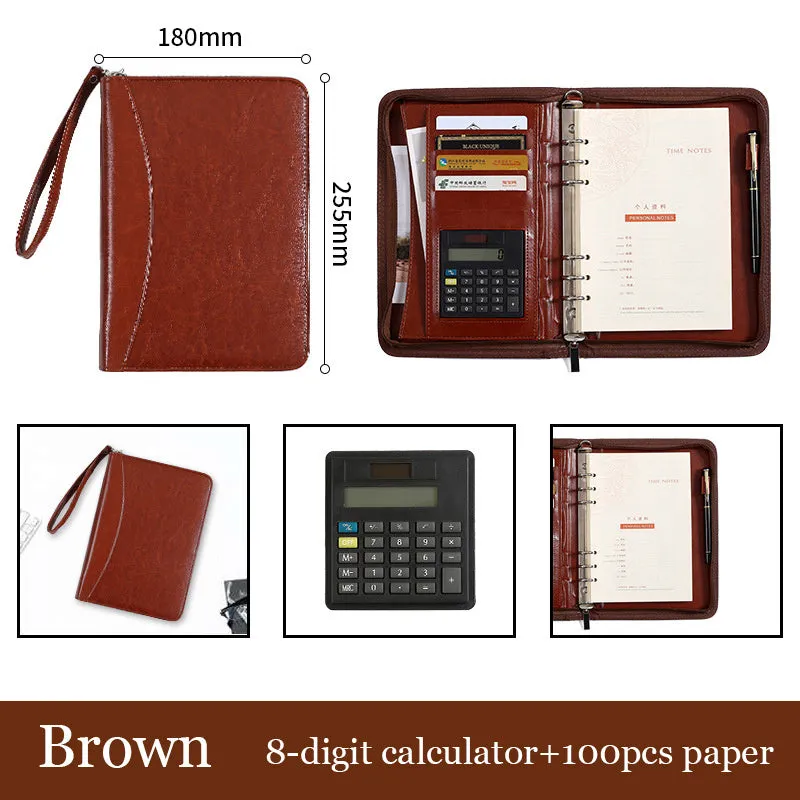 Manager Folder Creative Zipper Bag Office