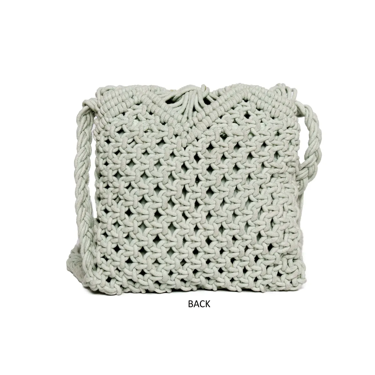 Mint Macrame Flapover Crossbody Sling Bag