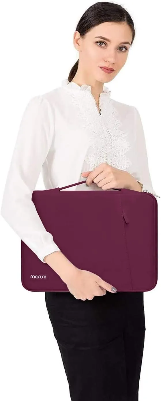 MOSISO Compatible with MacBook Air 13 inch Case 2022 2021 2020 2019 2018 Release A2337 M1 A2179 A1932 Retina Display Touch ID, Plastic Hard Shell&360 Protective Sleeve Bag&Keyboard Skin, Marsala Red