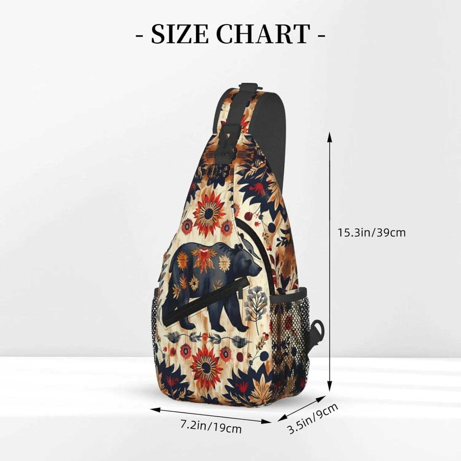 Native American Indian Sling Backpack Chest Bag Crossbody Shoulder Bag Gym Cycling Travel Hiking Daypack For Men Women