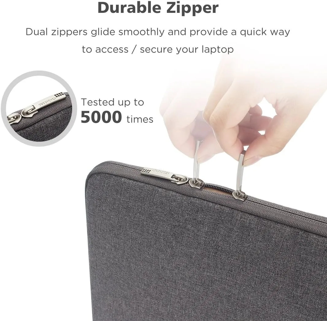 NIDOO Laptop Sleeve 13 11.6 inch Tablet Computer Bag Carrying Case for 13" Surface Pro 10 9 8 7 X/ 13" 12.9" iPad Pro M4 M2/ Dell XPS 13/13" MacBook Pro Air/ 13.3" Lenovo ThinkPad Z13 HP Samsung,Grey