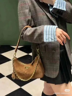 P Re-Edition Suede Mini Bag