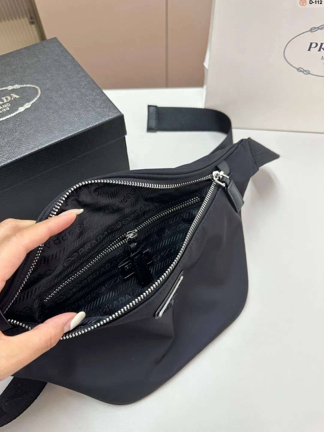 P Re Nylon Logo Belt Bag
