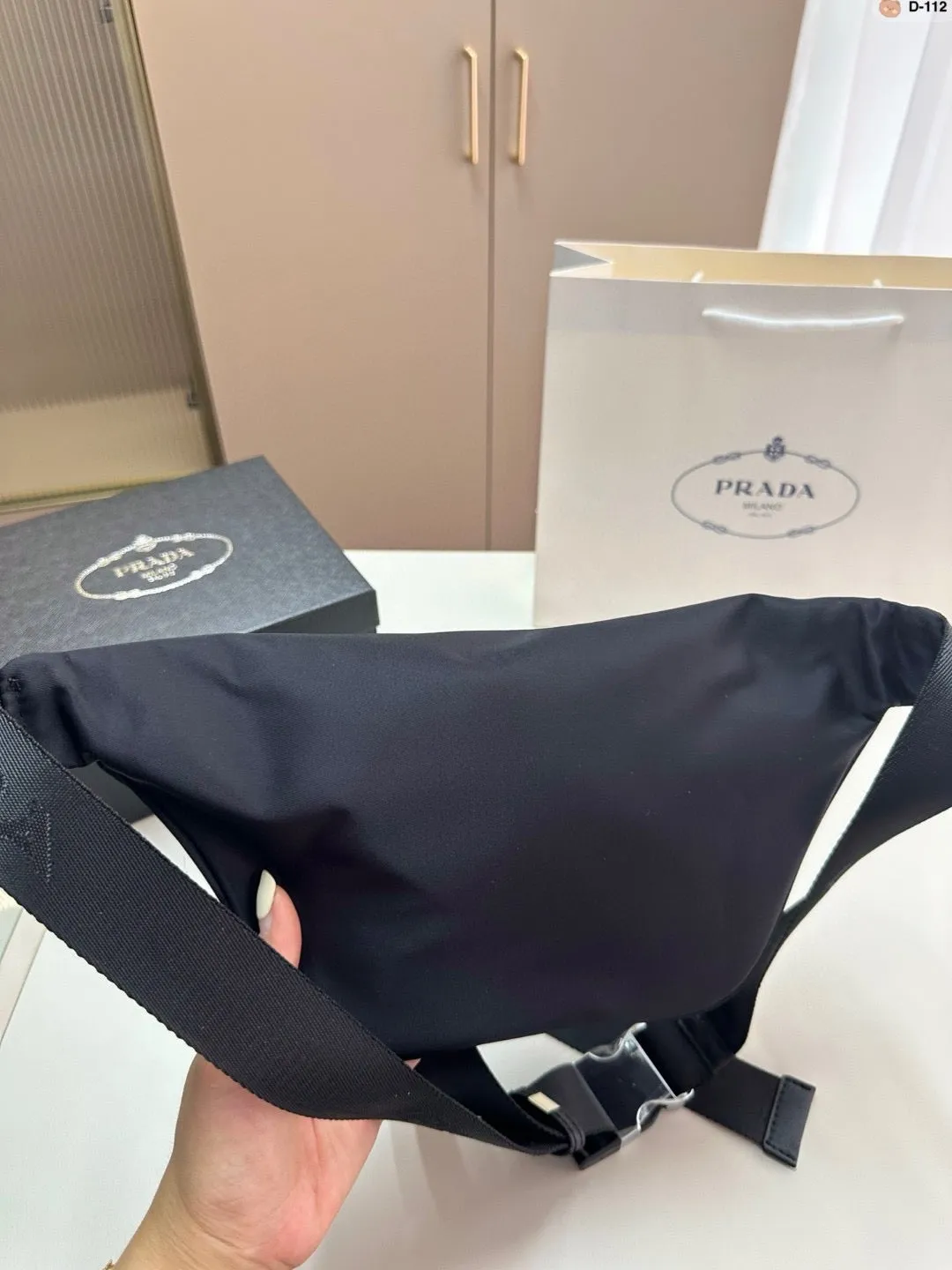 P Re Nylon Logo Belt Bag