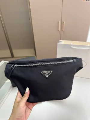 P Re Nylon Logo Belt Bag