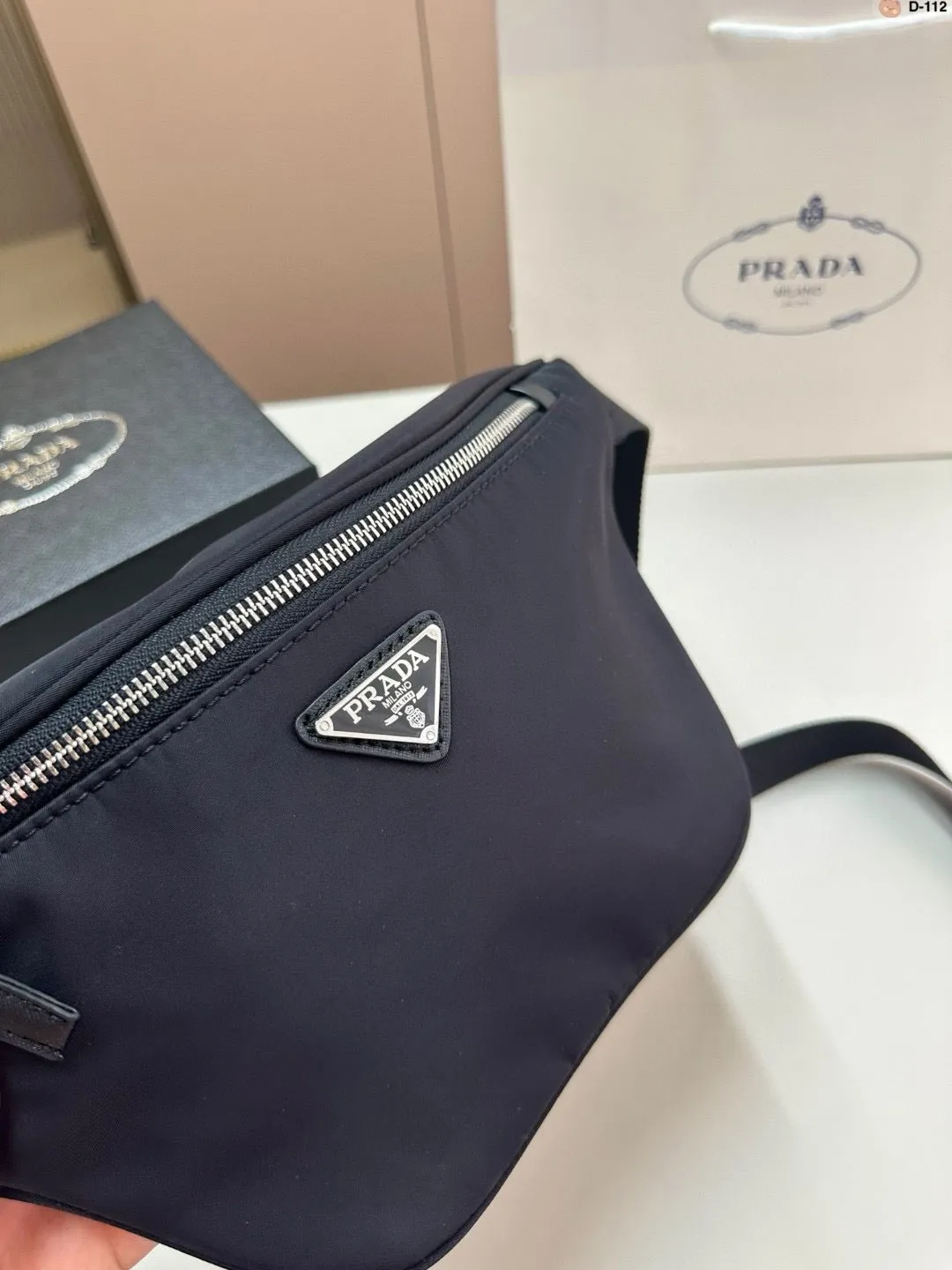 P Re Nylon Logo Belt Bag