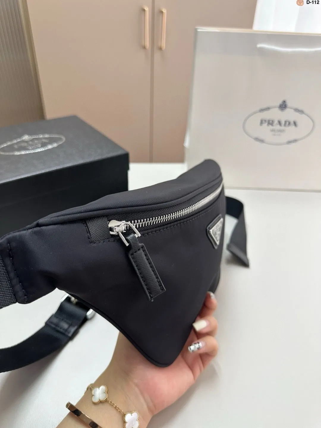P Re Nylon Logo Belt Bag