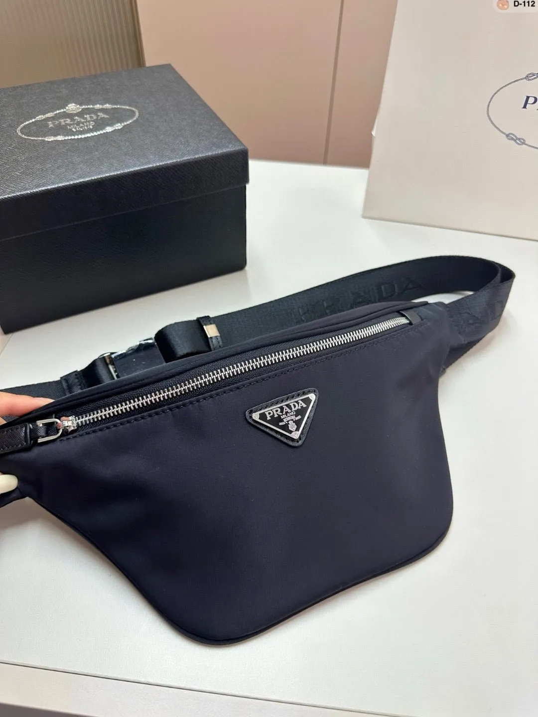 P Re Nylon Logo Belt Bag