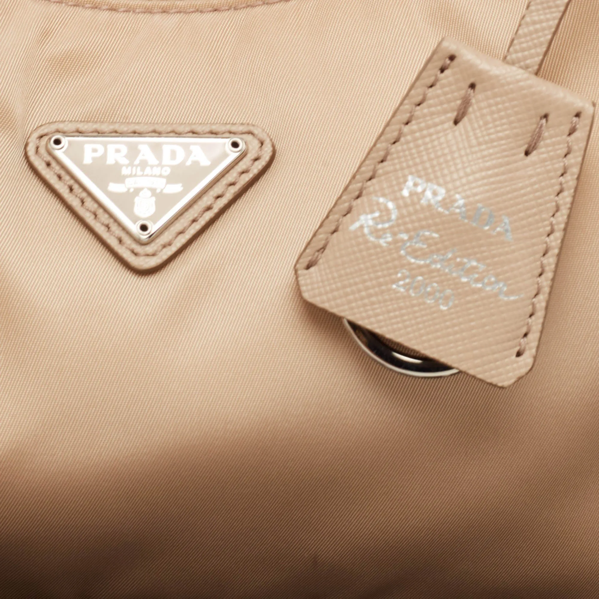 Prada Beige Nylon Re-Edition 2000 Bag