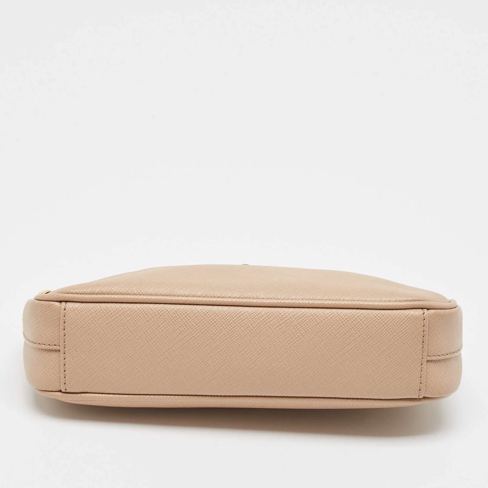 Prada Beige Saffiano Lux Leather Re-Edition 2000 Bag
