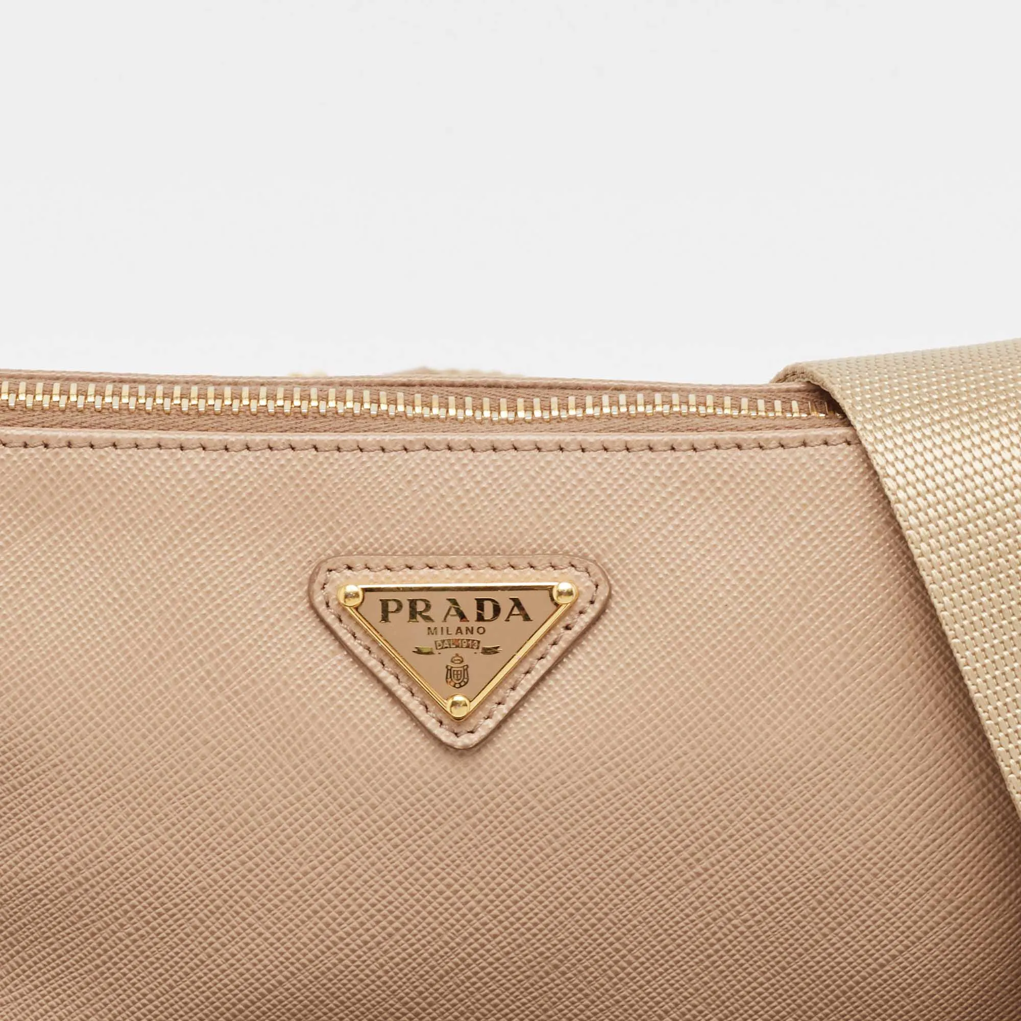 Prada Beige Saffiano Lux Leather Re-Edition 2000 Bag