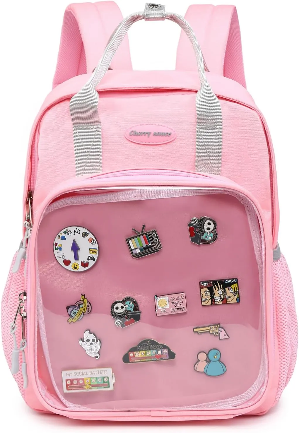 RAINBOW SMILE Girls Womens Kawaii Cute Ita Bag Backpack with insert Pin Display Backpack for School Anime Cosplay