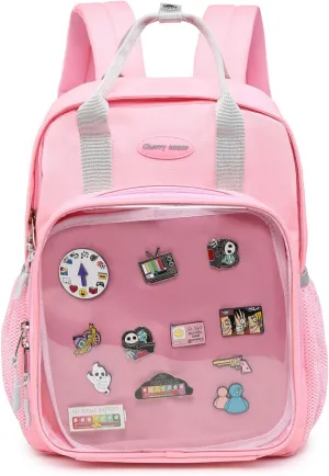 RAINBOW SMILE Girls Womens Kawaii Cute Ita Bag Backpack with insert Pin Display Backpack for School Anime Cosplay