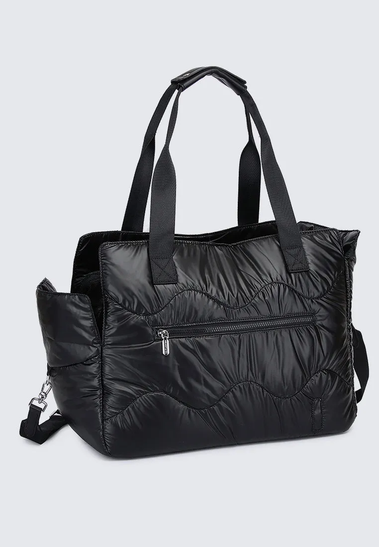 Smiley Weekend Tiny Furry Friends Pet Carrier Totebag (Black)
