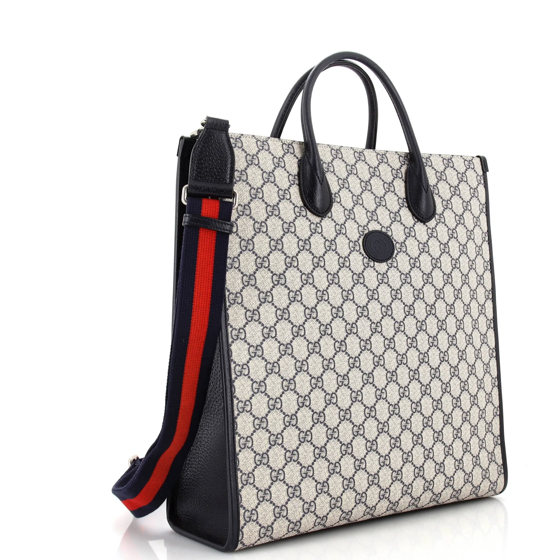 Structured Top Handle Open Tote GG Coated Canvas Medium