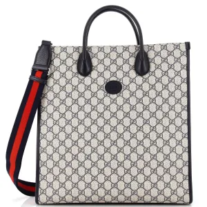 Structured Top Handle Open Tote GG Coated Canvas Medium