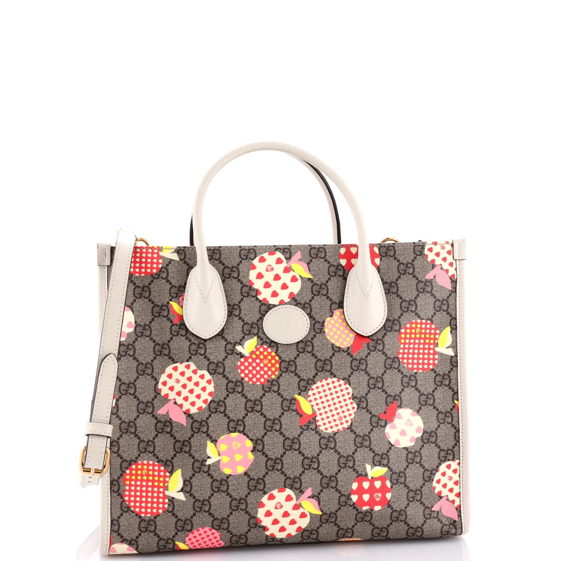 Structured Top Handle Open Tote Printed GG Coated Canvas Small