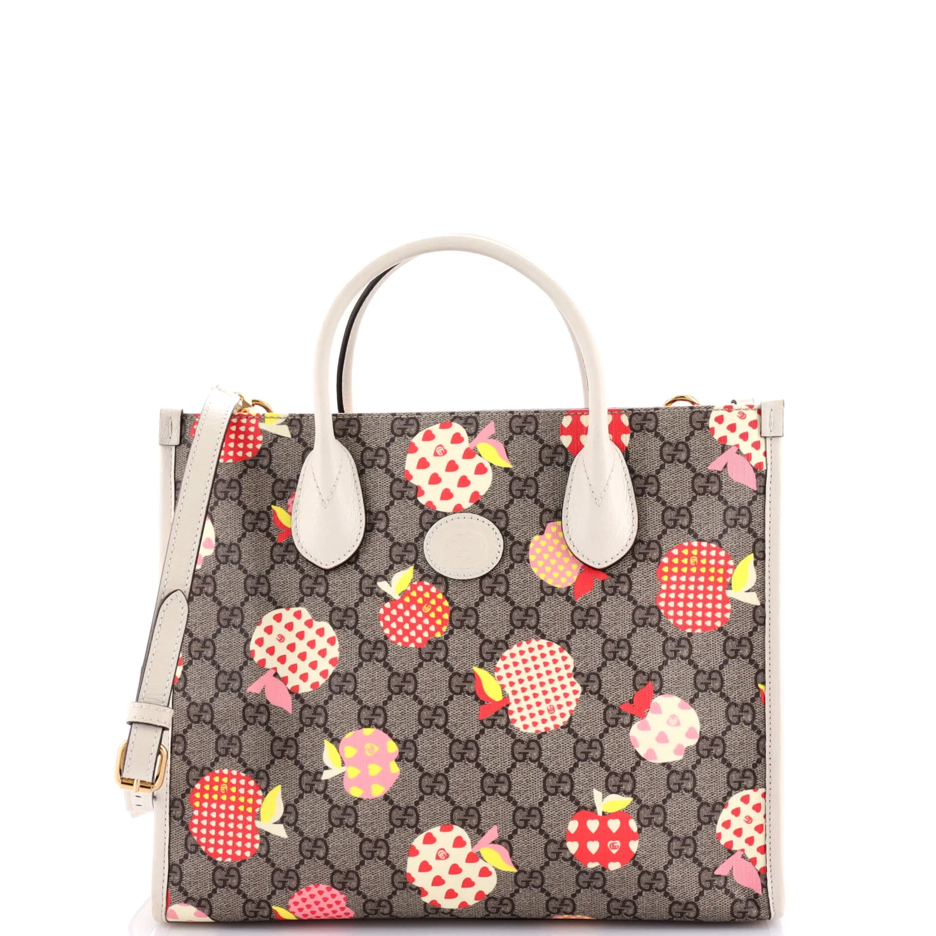 Structured Top Handle Open Tote Printed GG Coated Canvas Small