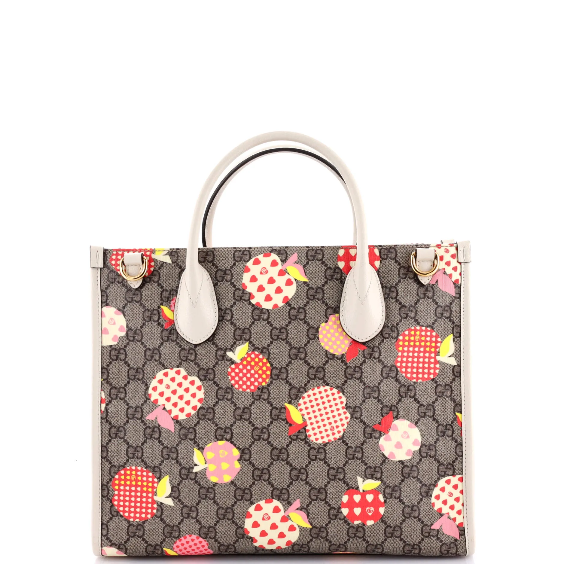 Structured Top Handle Open Tote Printed GG Coated Canvas Small