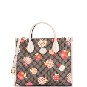 Structured Top Handle Open Tote Printed GG Coated Canvas Small