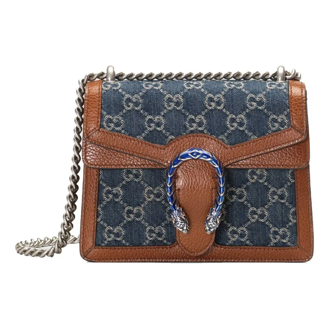 (WMNS) GUCCI Dionysus Single Shoulder Bag Mini Blue/Brown