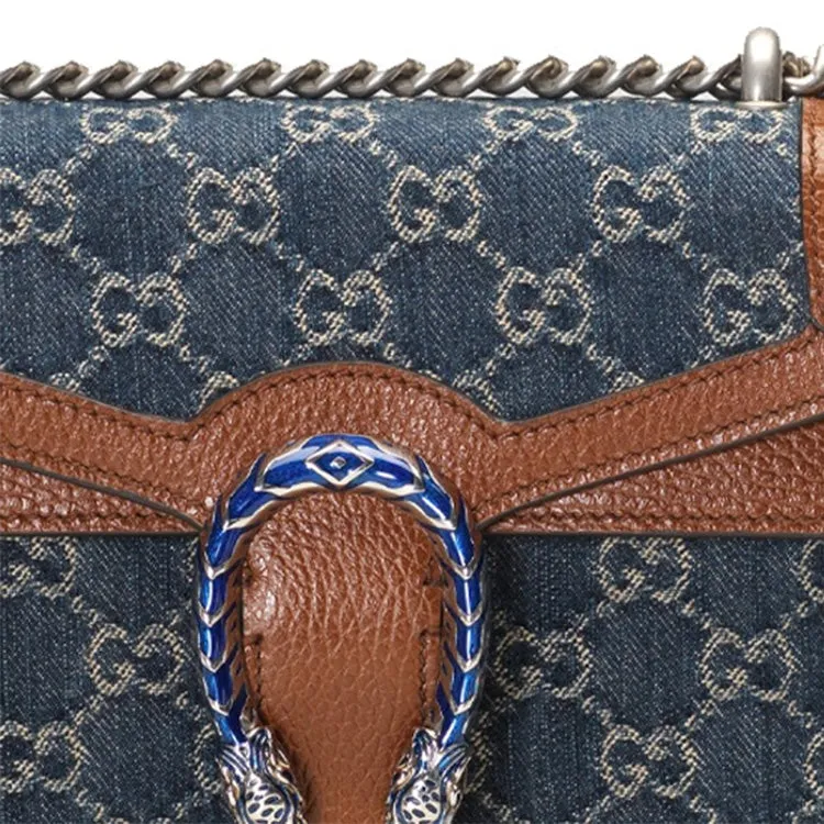 (WMNS) GUCCI Dionysus Single Shoulder Bag Mini Blue/Brown