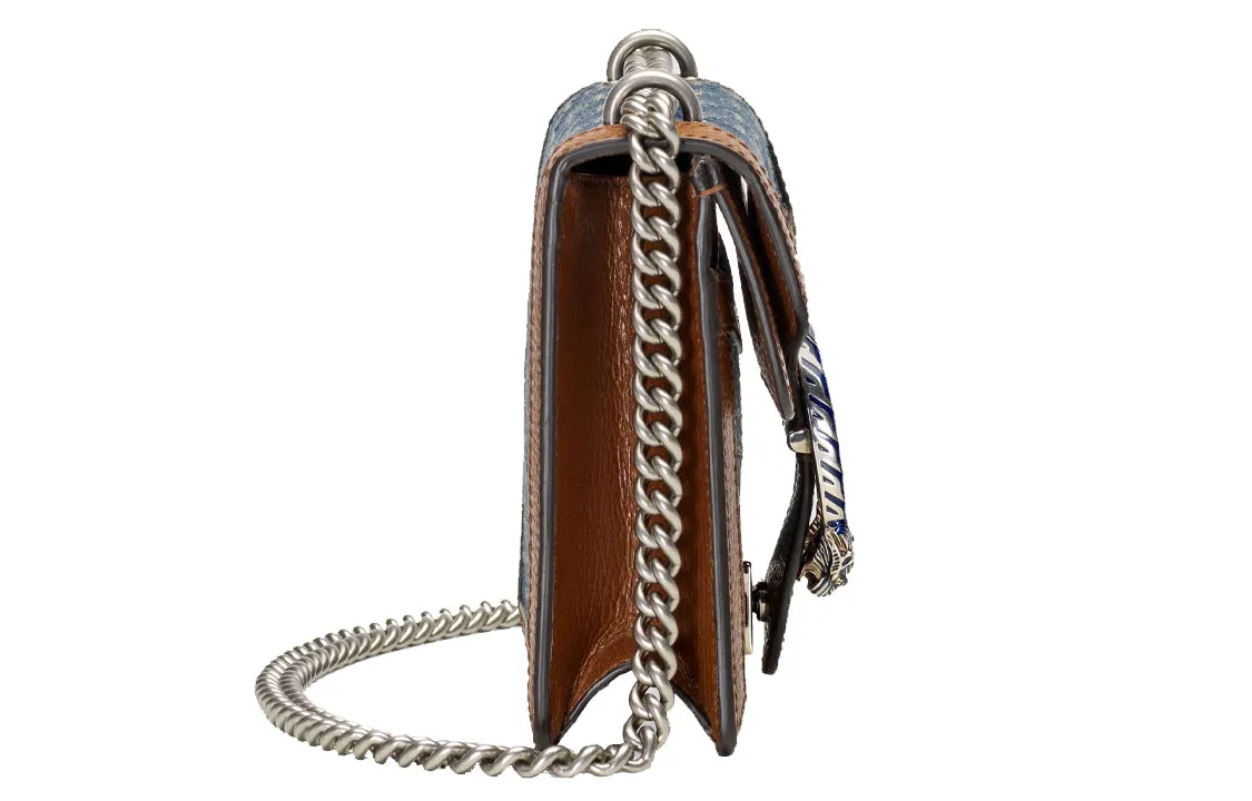 (WMNS) GUCCI Dionysus Single Shoulder Bag Mini Blue/Brown