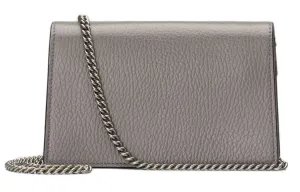 (WMNS) GUCCI Dionysus Tiger Head Leather Chain Shoulder Messenger Bag Mini Gray Classic