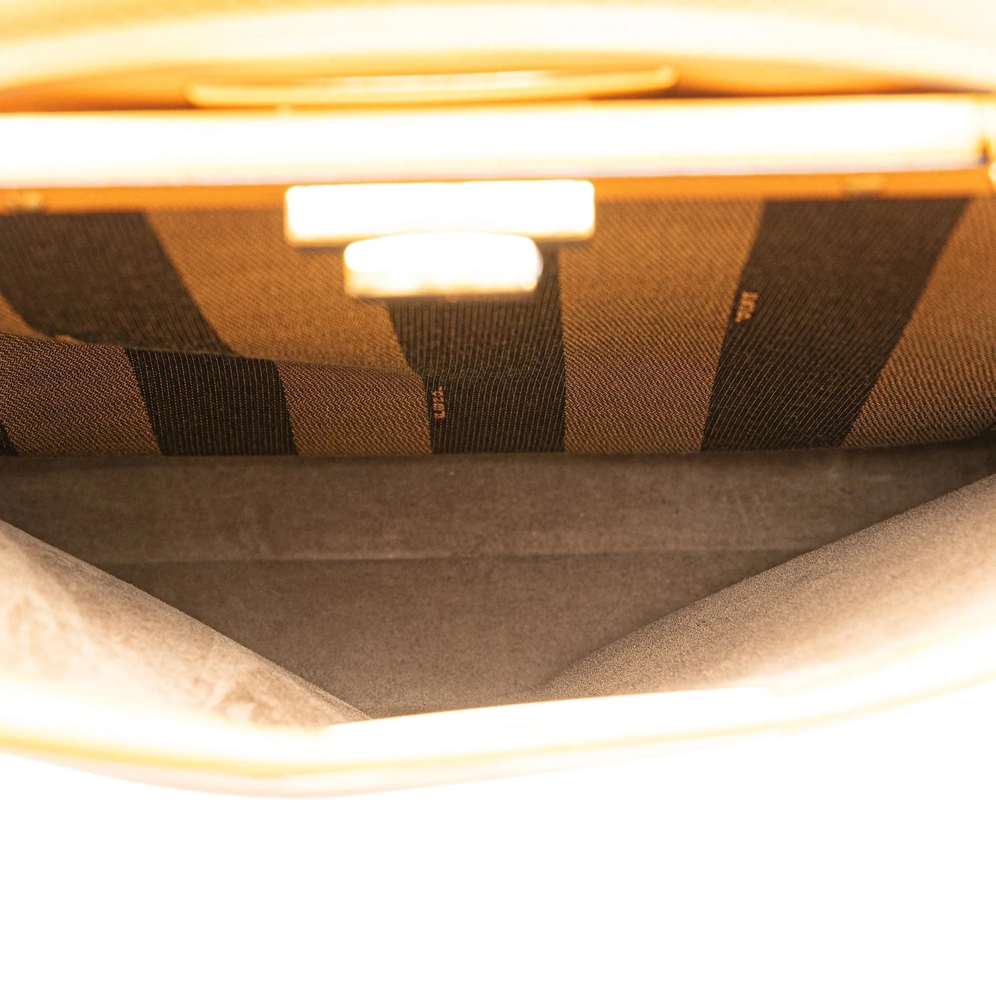 Yellow Fendi Medium Leather Peekaboo Satchel