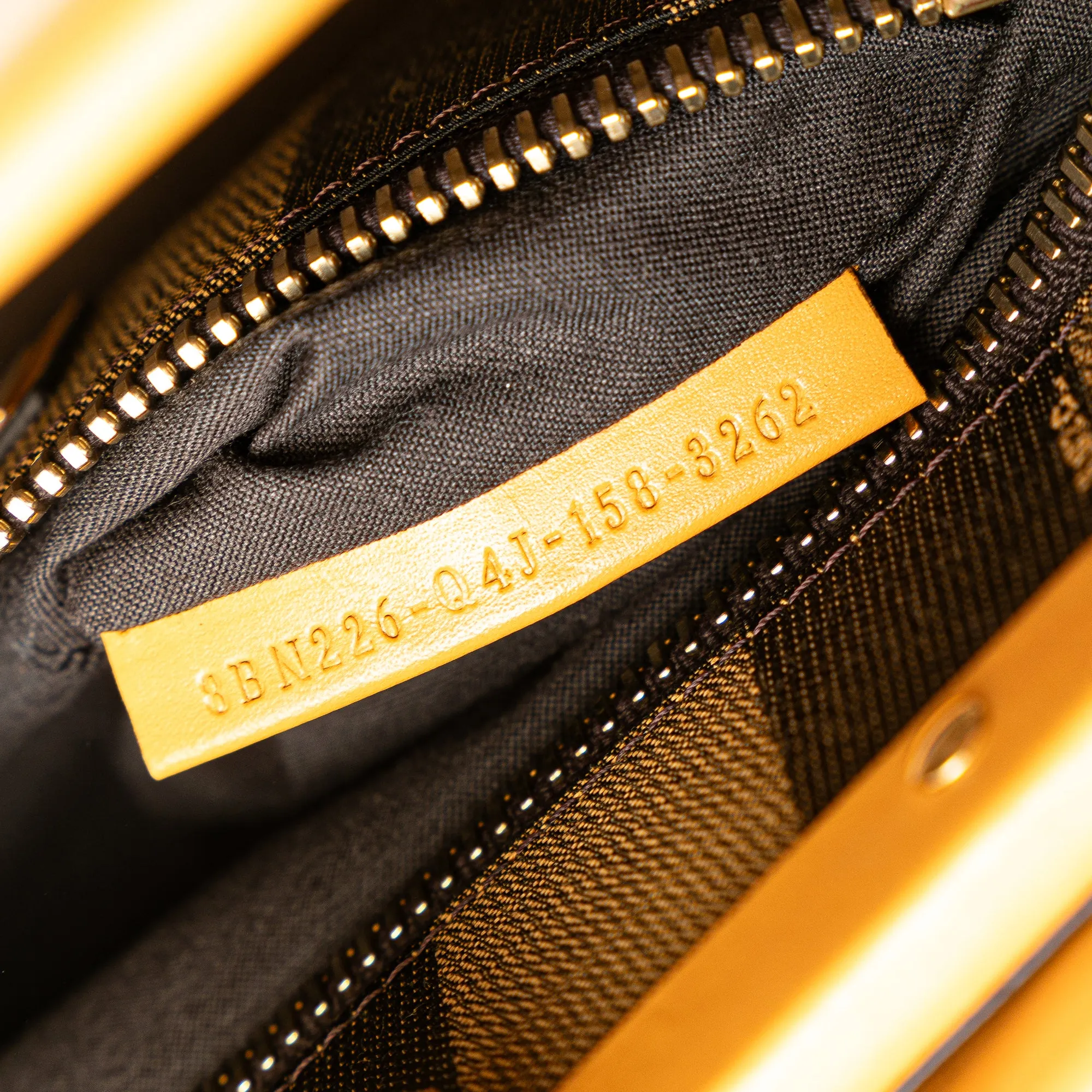 Yellow Fendi Medium Leather Peekaboo Satchel