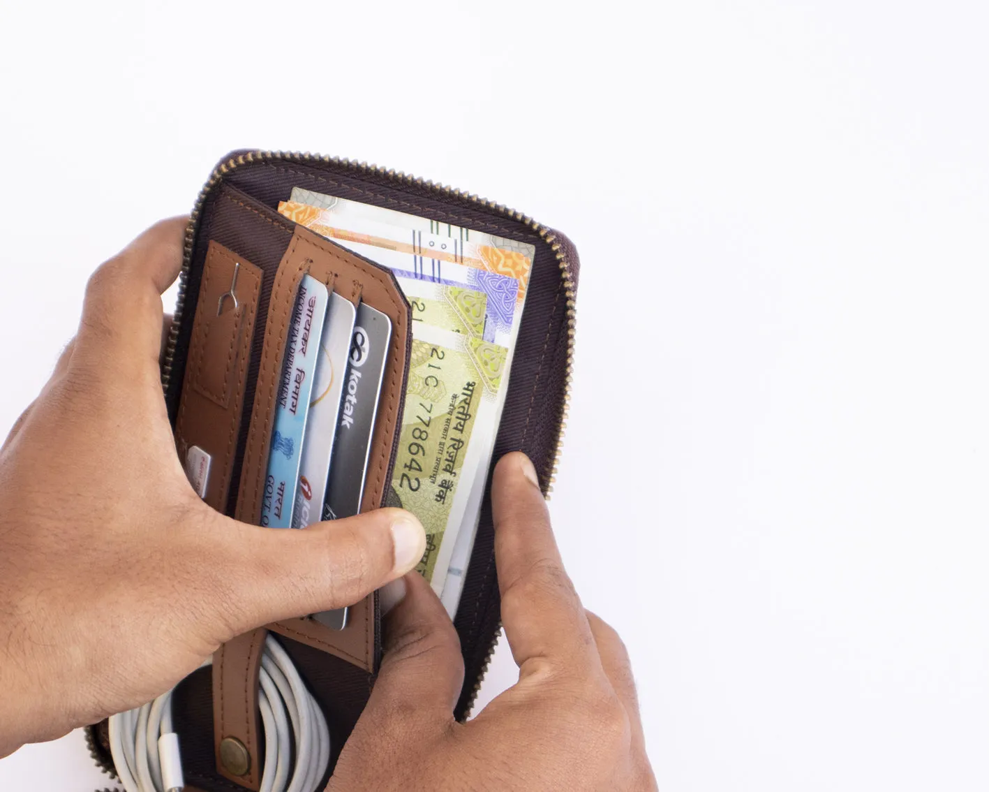 Zipper Set (Compact Zipper Wallet - Tan   MOD Phone Wallet - Tan)