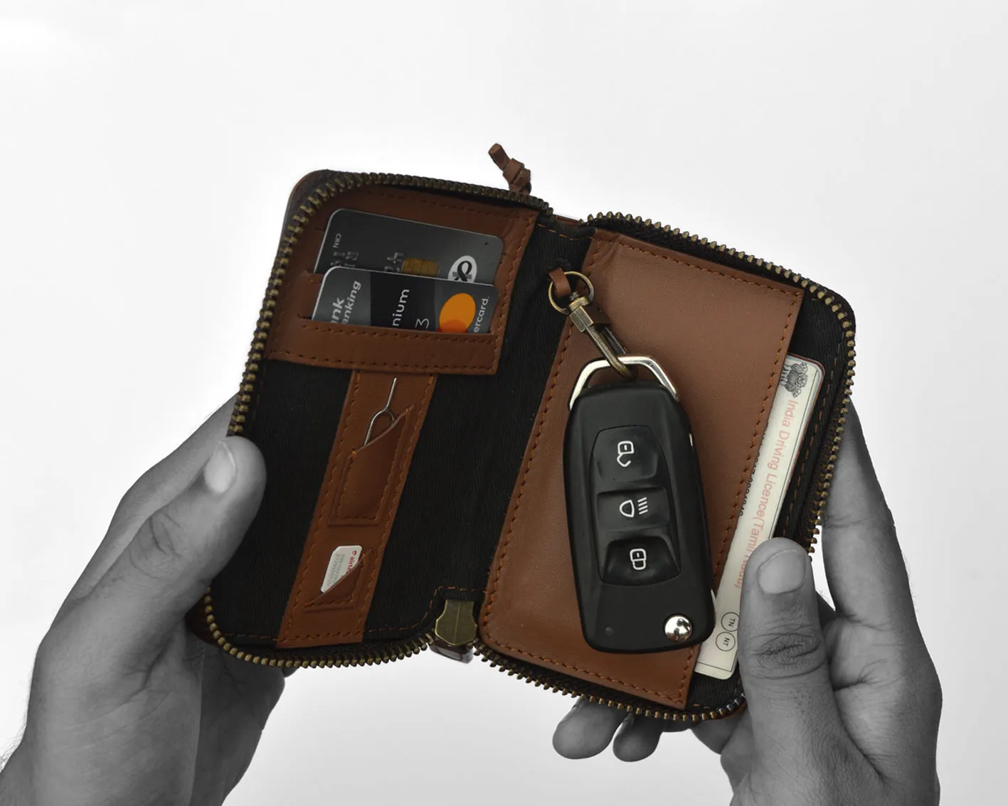 Zipper Set (Compact Zipper Wallet - Tan   MOD Phone Wallet - Tan)