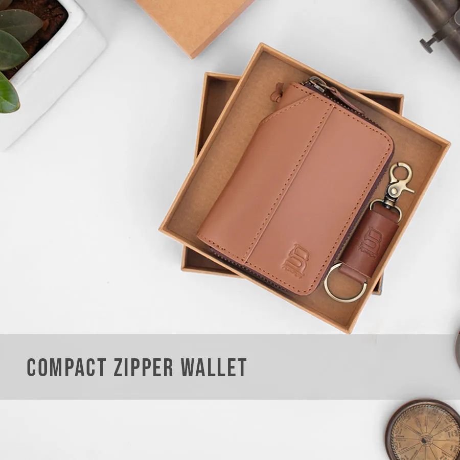 Zipper Set (Compact Zipper Wallet - Tan   MOD Phone Wallet - Tan)
