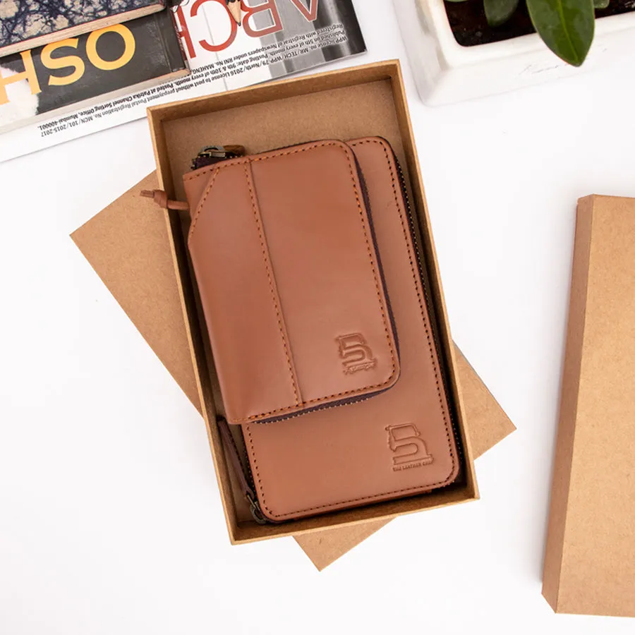 Zipper Set (Compact Zipper Wallet - Tan   MOD Phone Wallet - Tan)