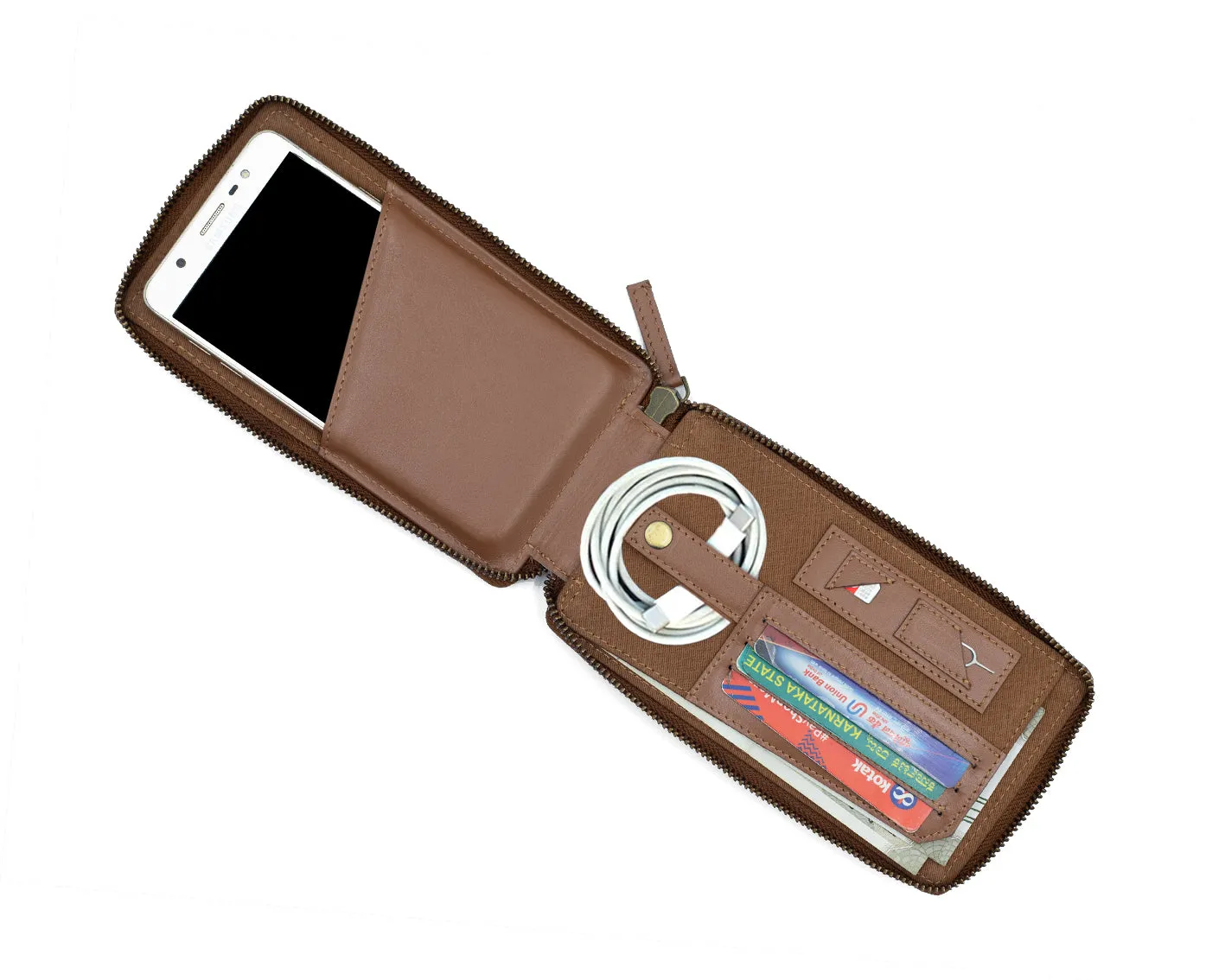 Zipper Set (Compact Zipper Wallet - Tan   MOD Phone Wallet - Tan)